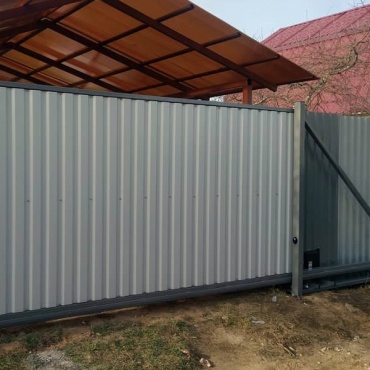 Ворота откатные механические под навес 3300x2400
